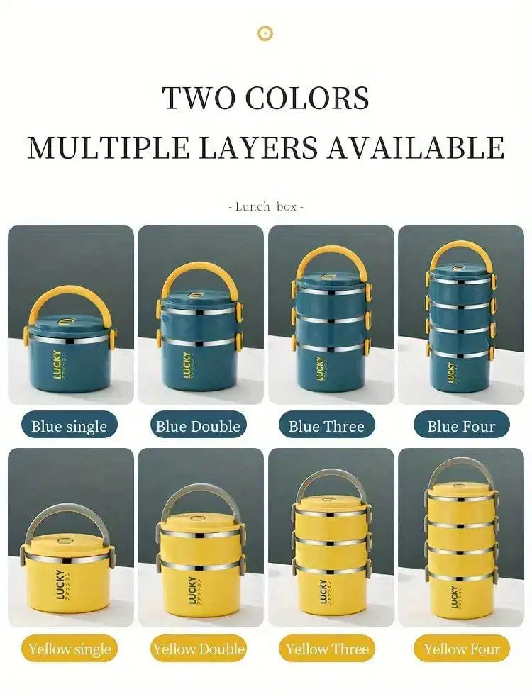 Marmita Térmica em Aço Inoxidável - Com Bolsa e Talheres - Ideal para Trabalho