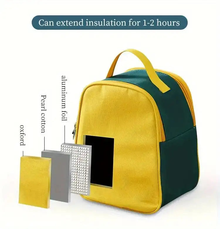 Marmita Térmica em Aço Inoxidável - Com Bolsa e Talheres - Ideal para Trabalho